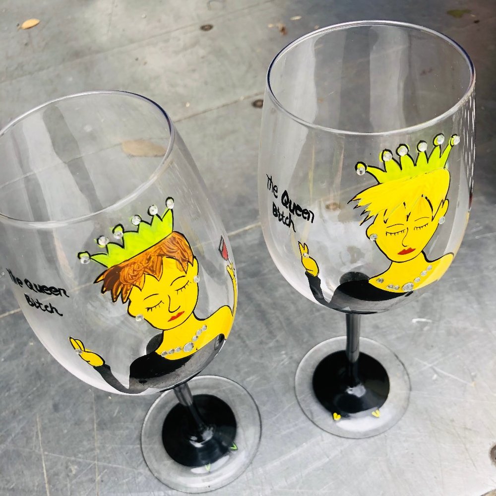 Two Piece set wine glasses